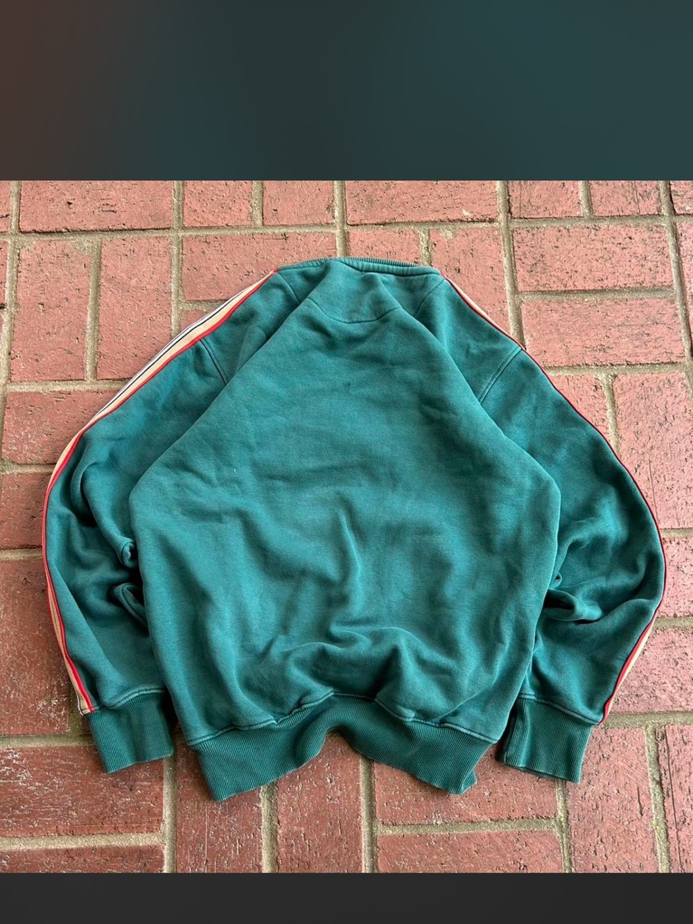 Burberry Teal Green Sweatshirt with Orange and White Accents - Picture 5 of 5